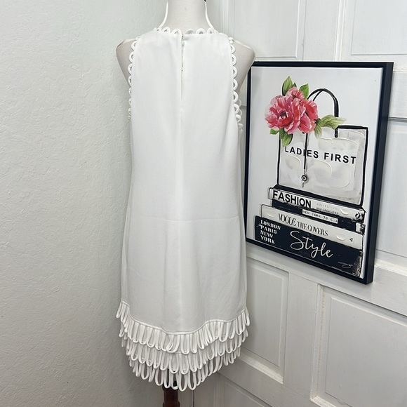 NWT Trina Turk White Seahorse Dress Size 10 - Picture 5 of 10